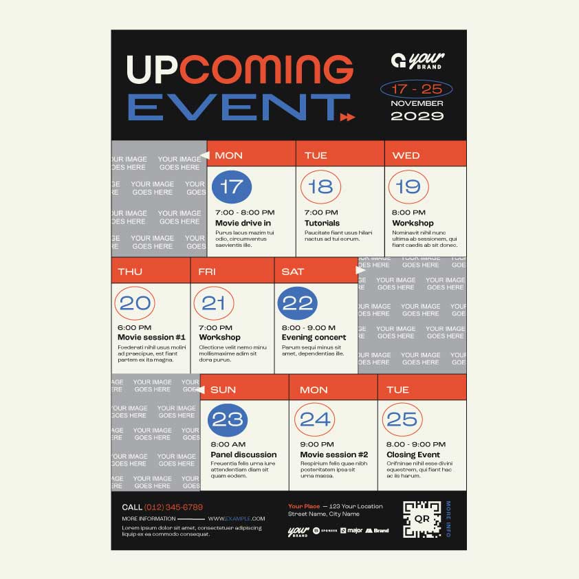 our event program printing features
